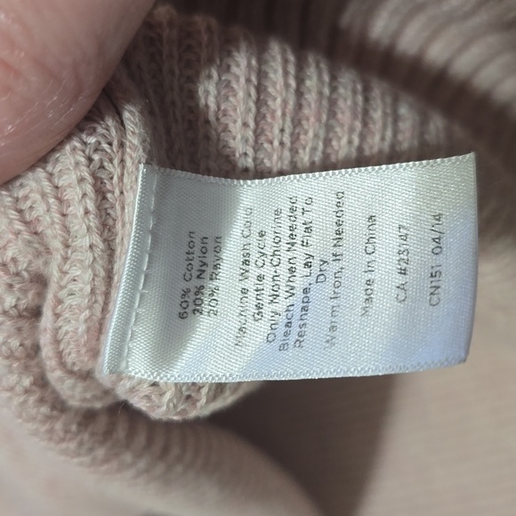 Talbots Marled Pink Tunic Sweater with Elbow Patches - Picture 7 of 8